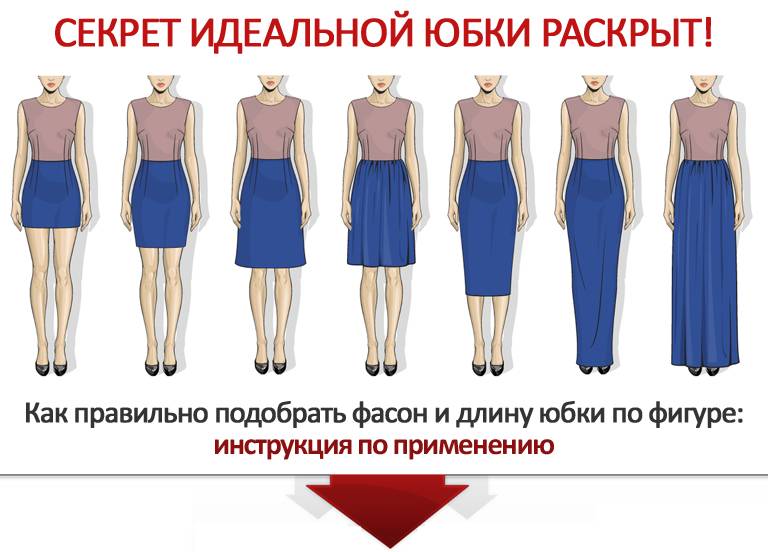 Как определить размер юбки по таблице
