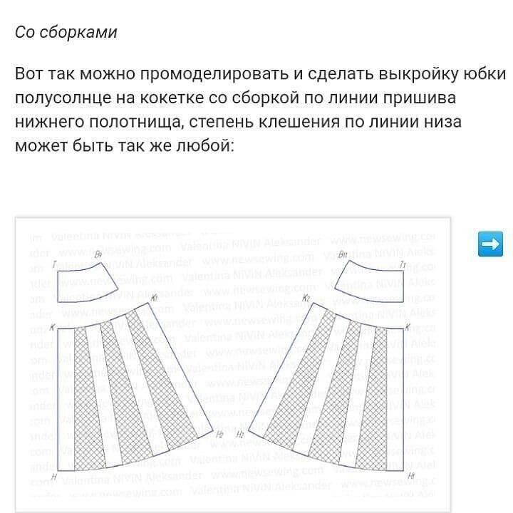 Выкройки и особенности пошива юбок на кокетке