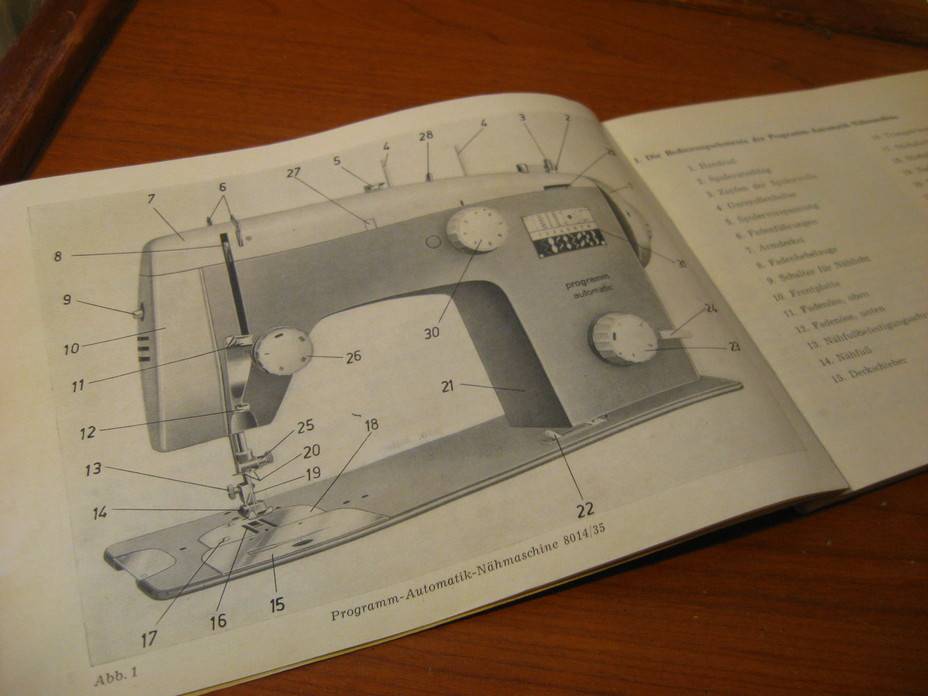 Инструкция к швейной машинке веритас старого образца