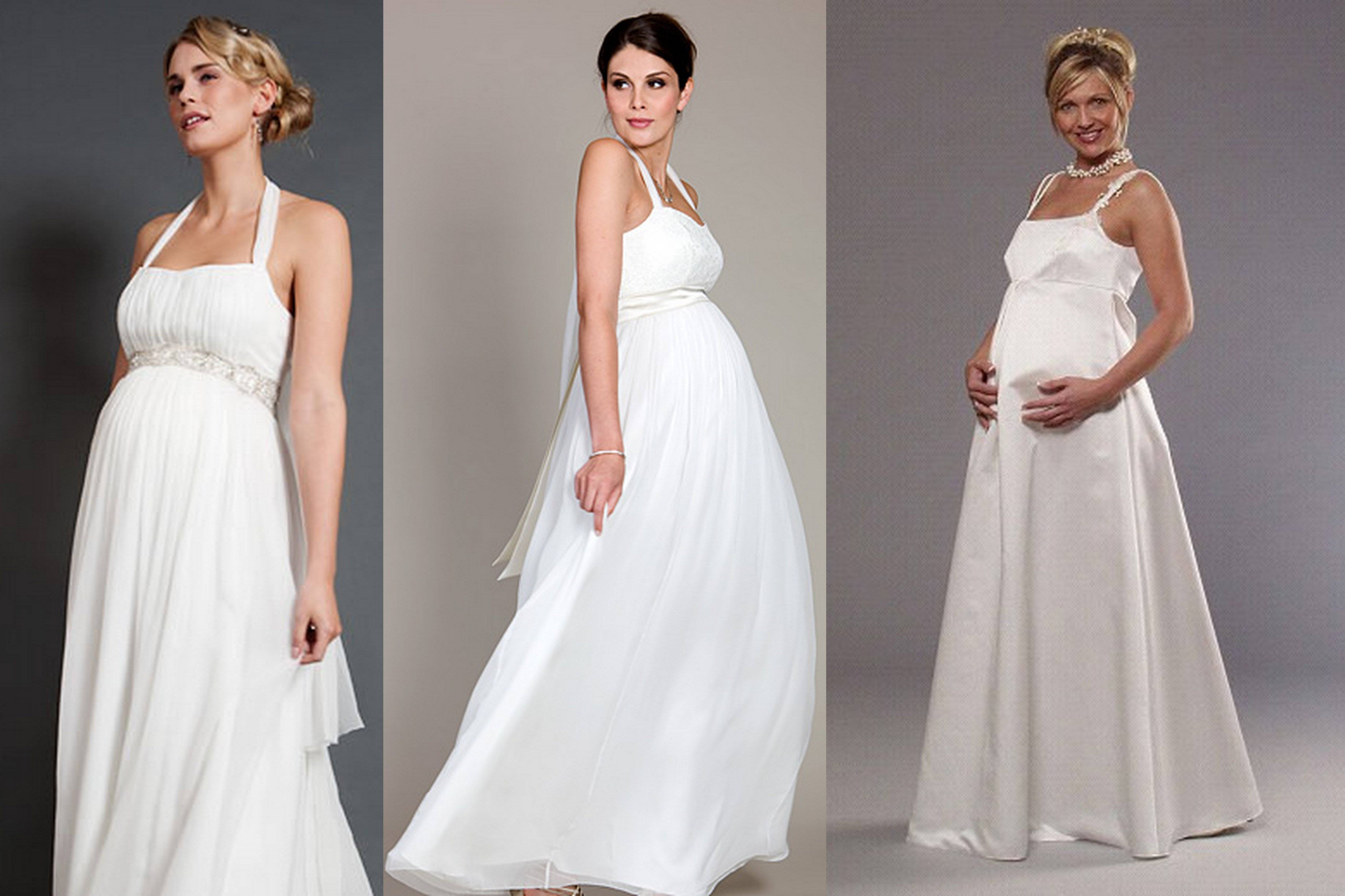 Как выбрать свадебное платье для беременной девушки