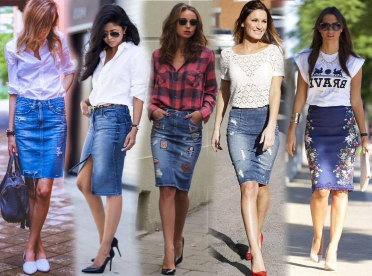 С чем носить джинсовую юбку: самые модные образы (80+ фото) – каблучок.ру