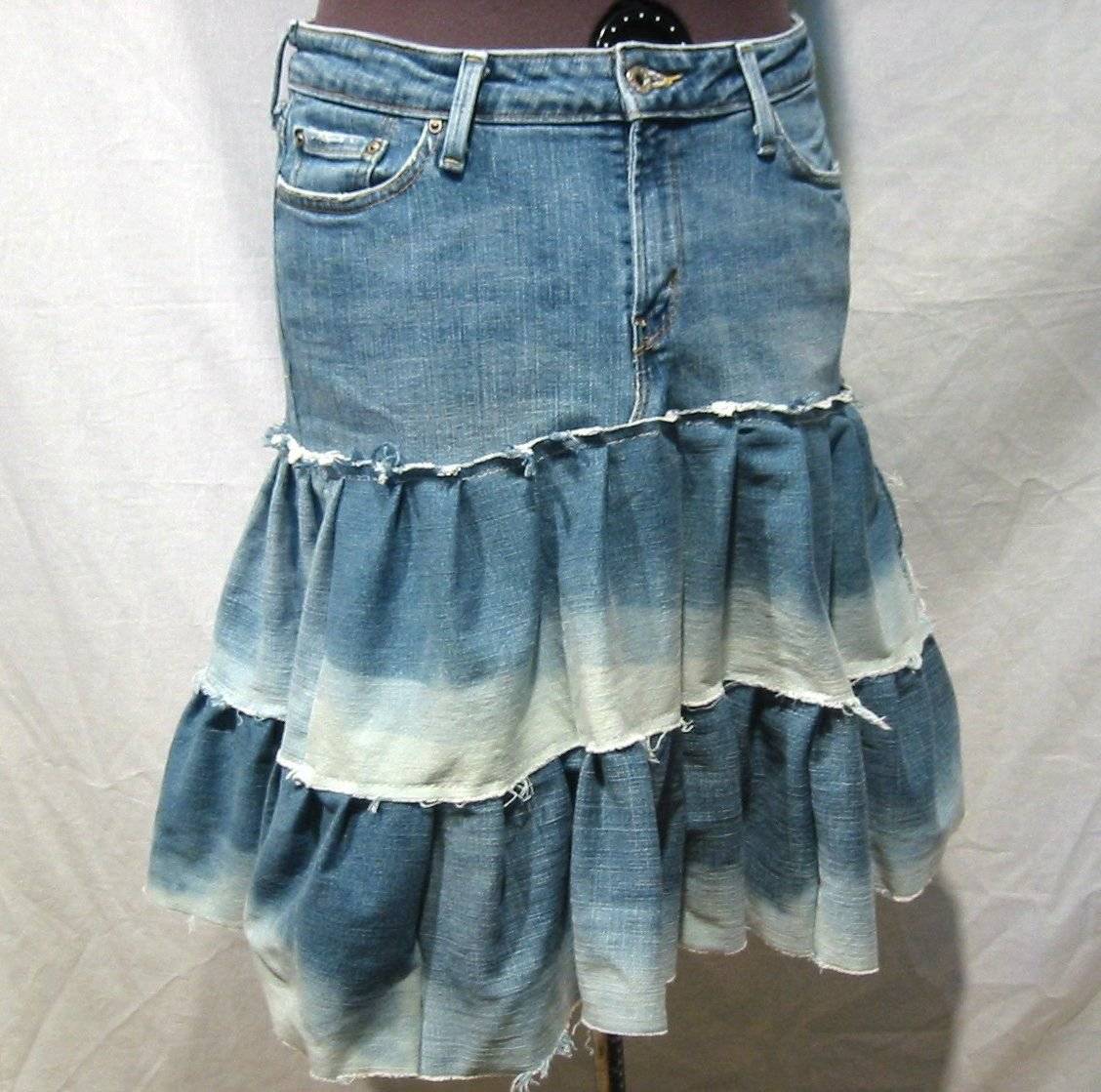 Модные детские юбки из старых джинс – выкройки и описание