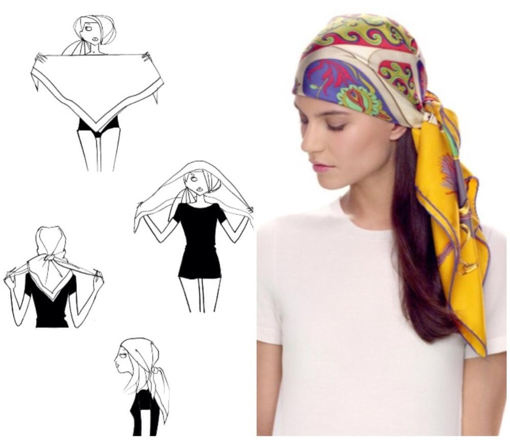 Как красиво завязывать платки на голову летом. Красивое завязывание платка на голову. Способы завязки платка на голове. Как красиво повязать платок на голову. Способ завязки шарфа на голове.