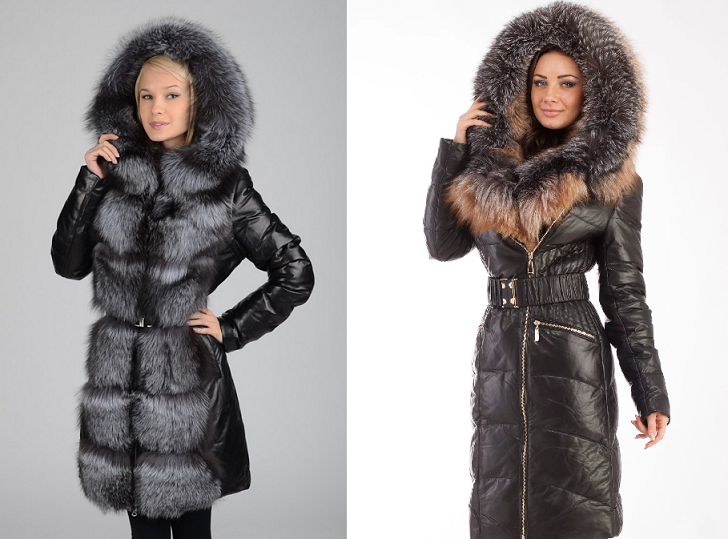 Пуховики из кожи с мехом: зимние модели | ladycharm.net - женский онлайн журнал