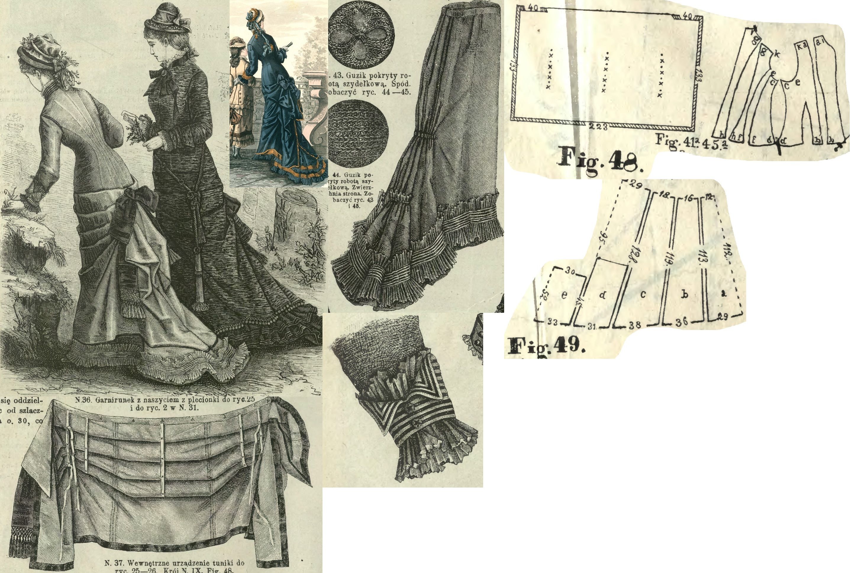 Выкройки платьев 1880 года