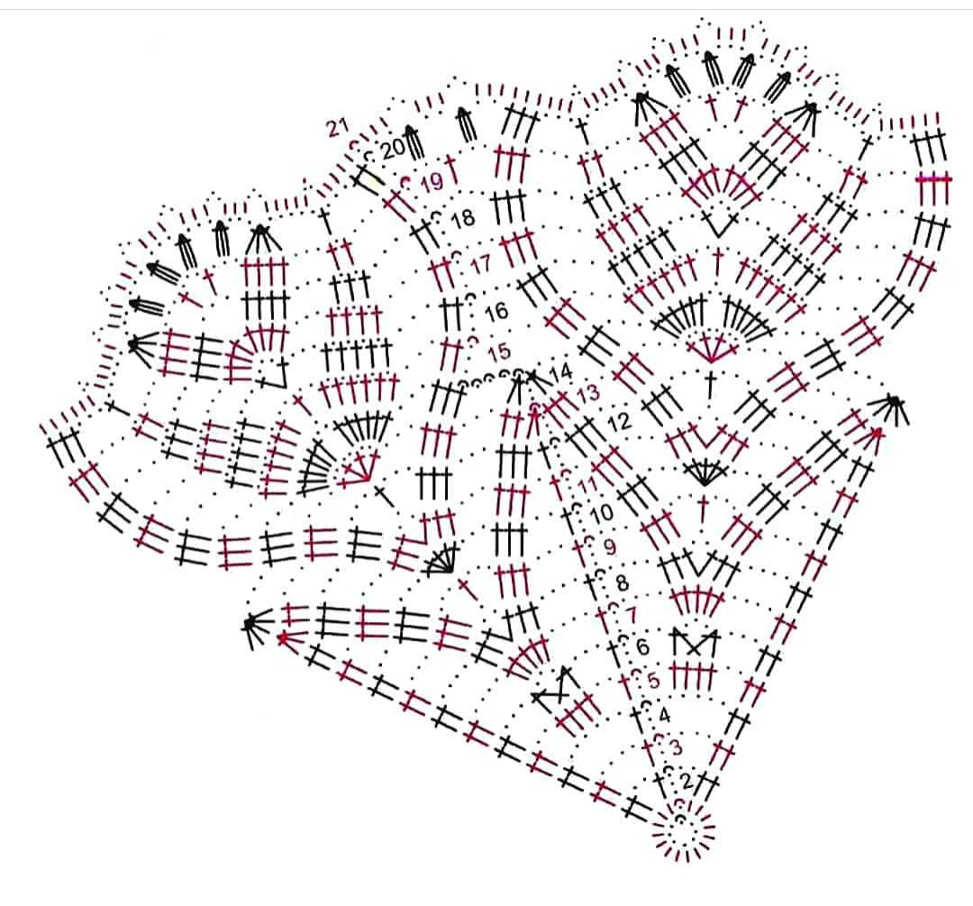Схема салфетки крючком красивые круглые