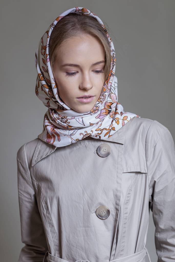Как носить платок на голове с пальто: как завязать разными способами, стильные образы и советы