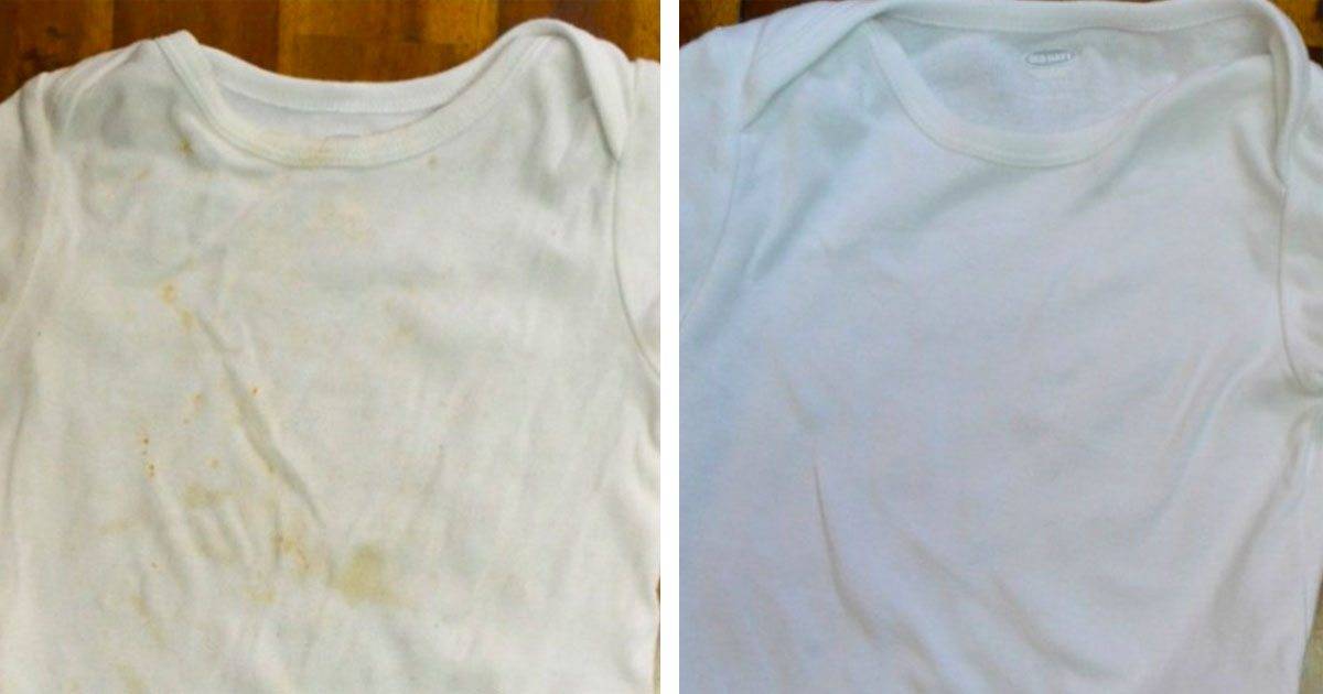 Как вывести желтое пятно и убрать серый налет с белой футболки