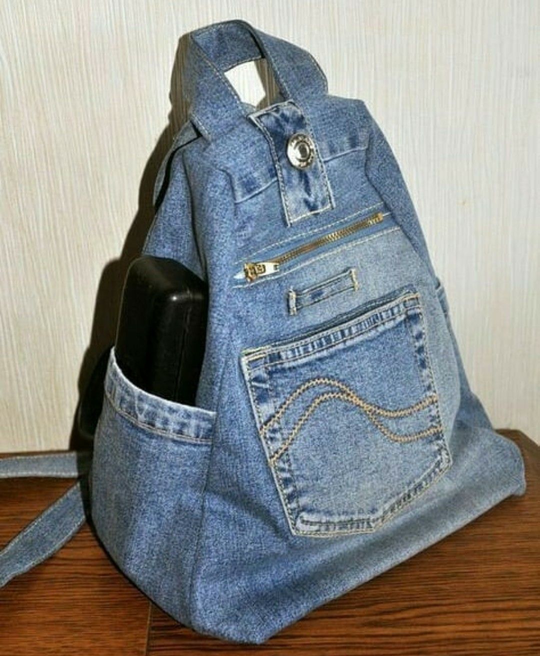 Рюкзак текстильный f3 (джинсовый) 25715ф