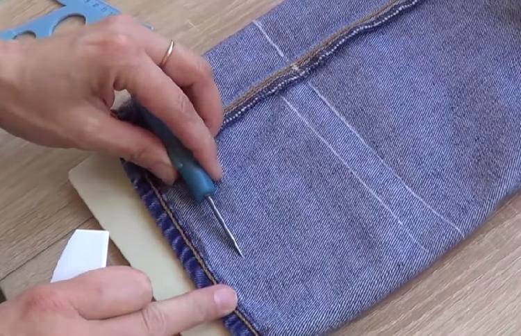 Как подшить джинсы