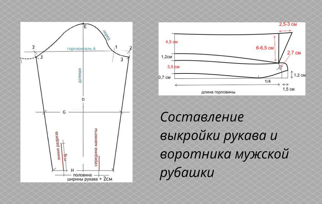 Чертеж сорочки мужской