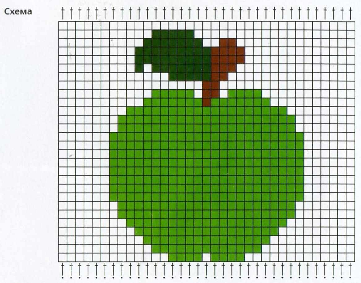 Вышивка крестом яблоко схема для начинающих