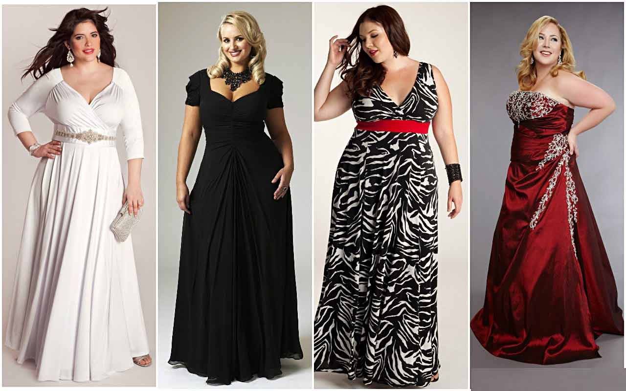 Длинные платья для полных: топ лучших фасонов и моделей
