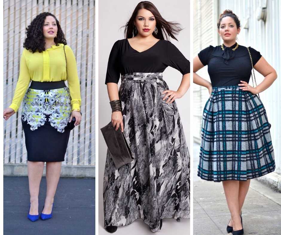 Длинные юбки для полных женщин (фото): удачные фасоны и модели