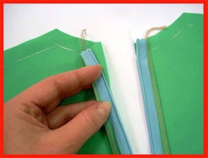 Потайная молния | технология обработки потайной молнии юбки