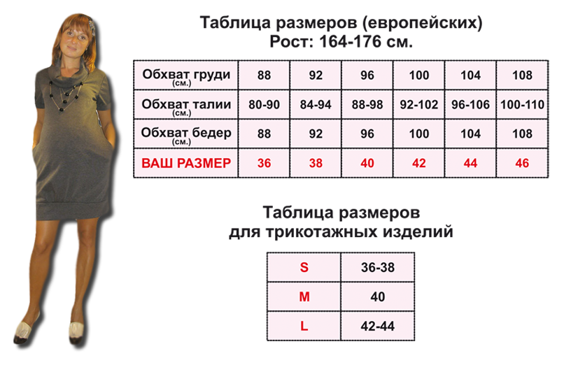 Размеры платьев: размерная сетка российских и зарубежных производителей