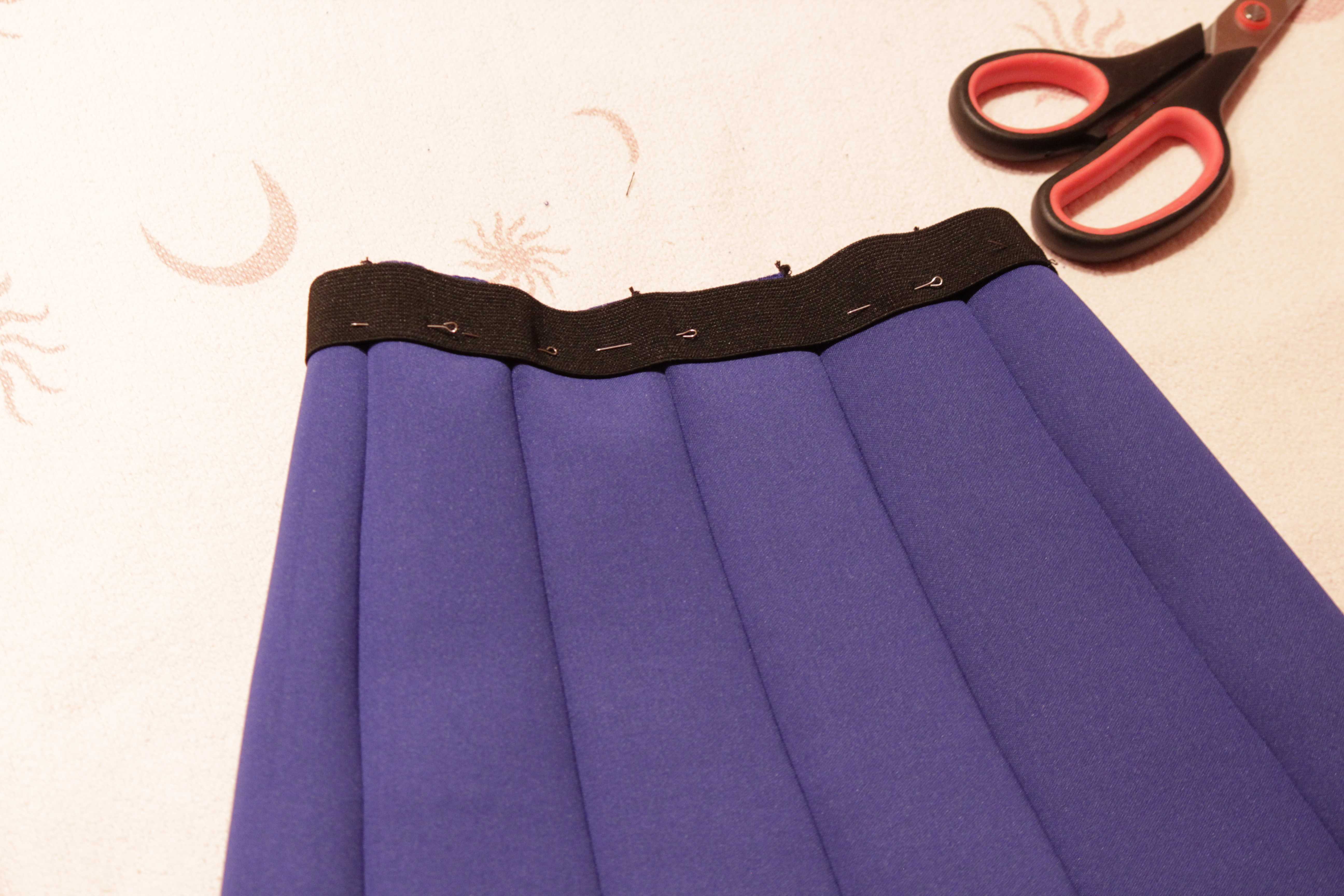 Как пришить резинку к поясу юбки