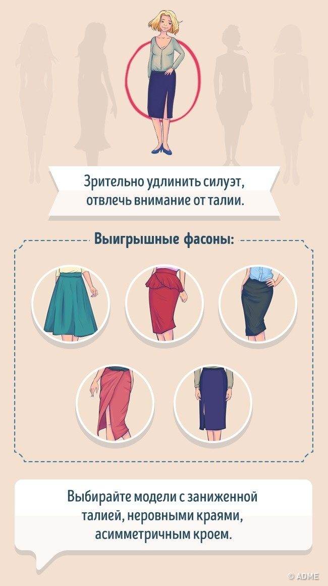 Юбки для полных женщин за 50: какой выбрать фасон, чтобы скрыть живот
