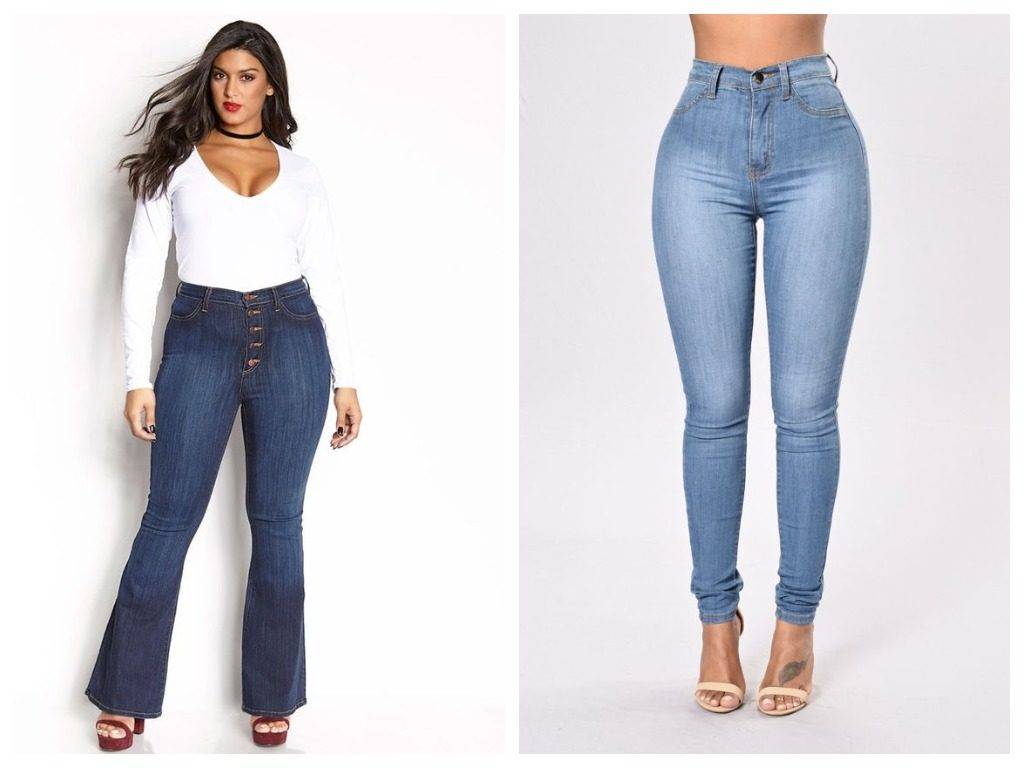 Джинсы для полных женщин, что носить полным девушкам, джинсы с высокой талии