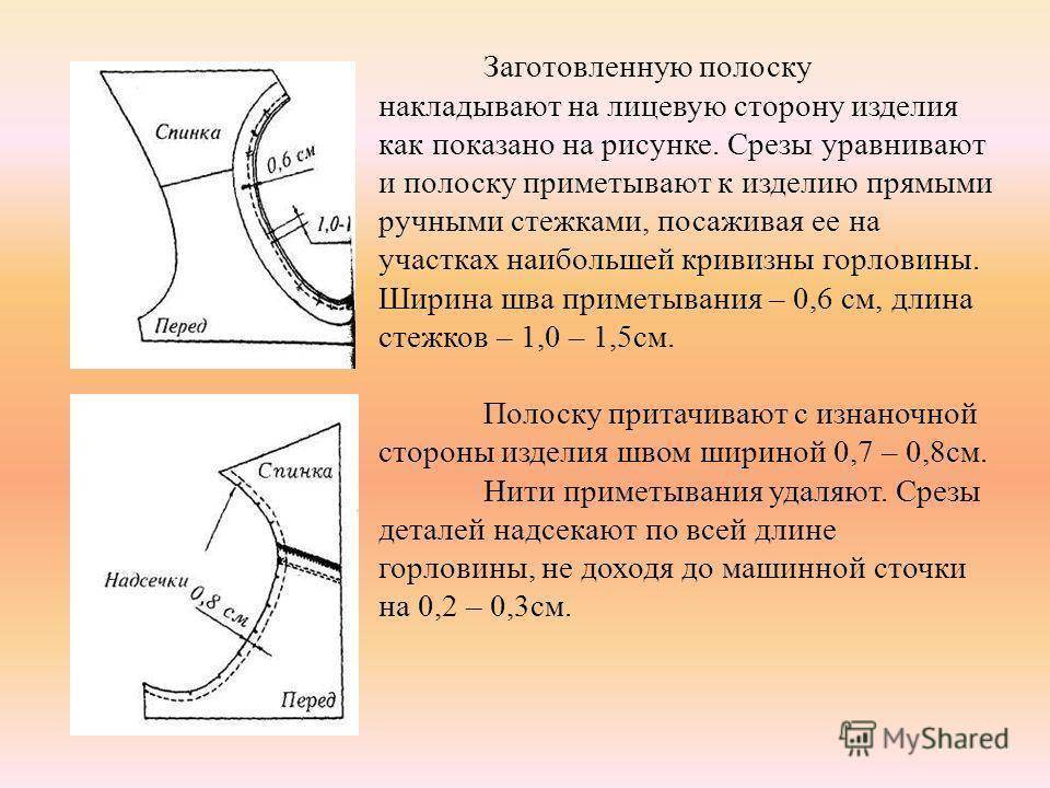 Обработка горловины схема