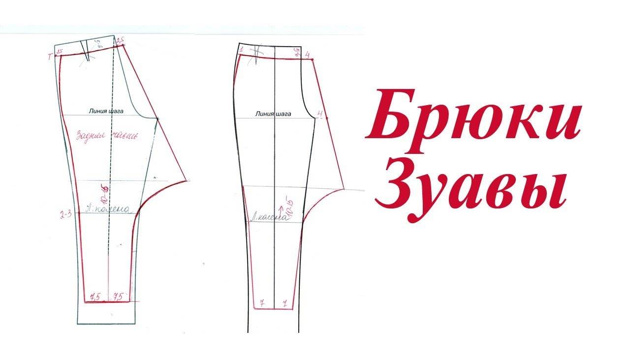 Построение выкройки классических женских брюк для начинающих