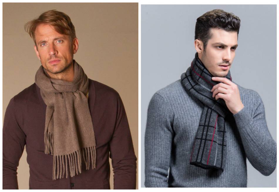 Как завязать мужской длинный шарф на шее и выглядеть модно красиво и стильно — товарика