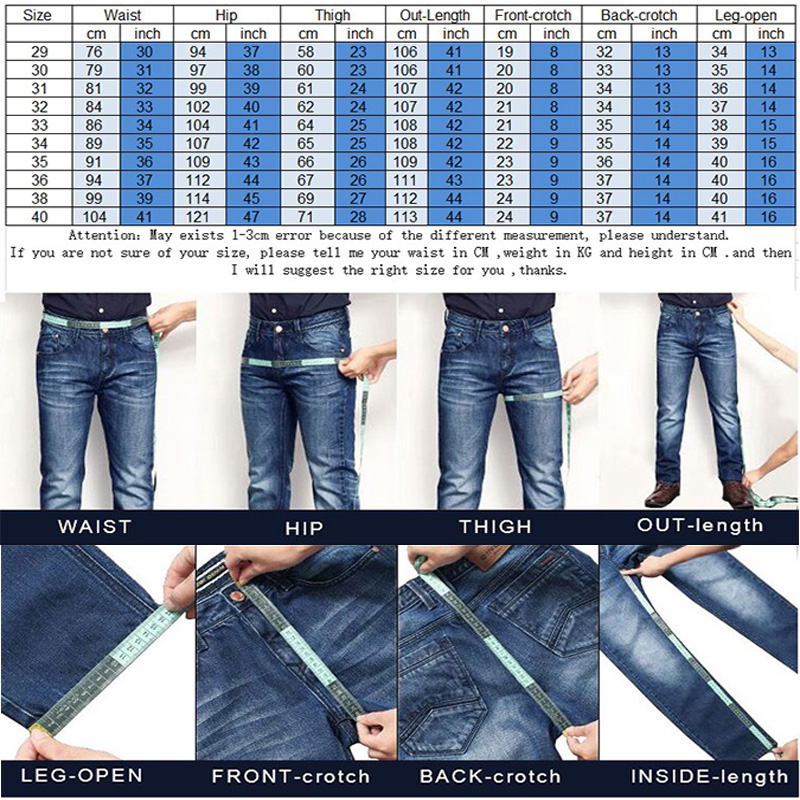 Таблица «размеры мужских джинсов» вам в помощь