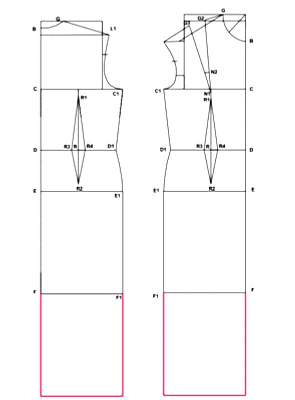 Выкройки прямого силуэта. Чертеж прямого платья. Лекало платья прямого силуэта. Чертеж основы платья прямого силуэта. Раскрой простого прямого платья.