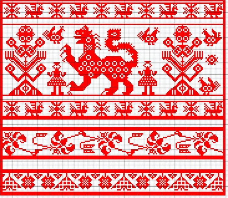 Схемы славянской вышивки: обозначения и правила шитья
