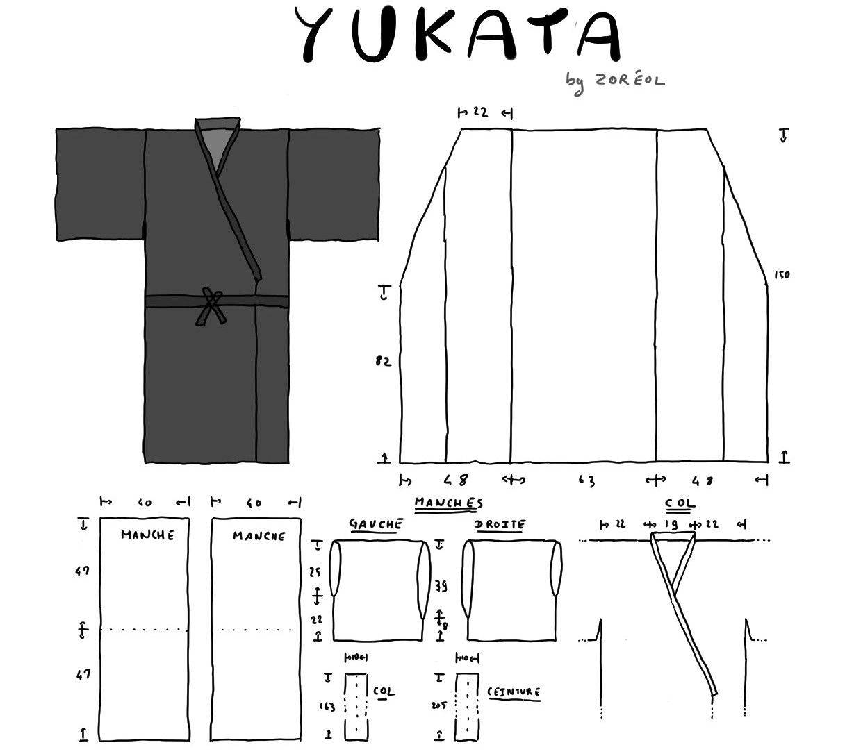 Кимоно в домашних условиях. как сшить кимоно своими руками, выкройка юкаты. подготовка лекал для выкройки кимоно