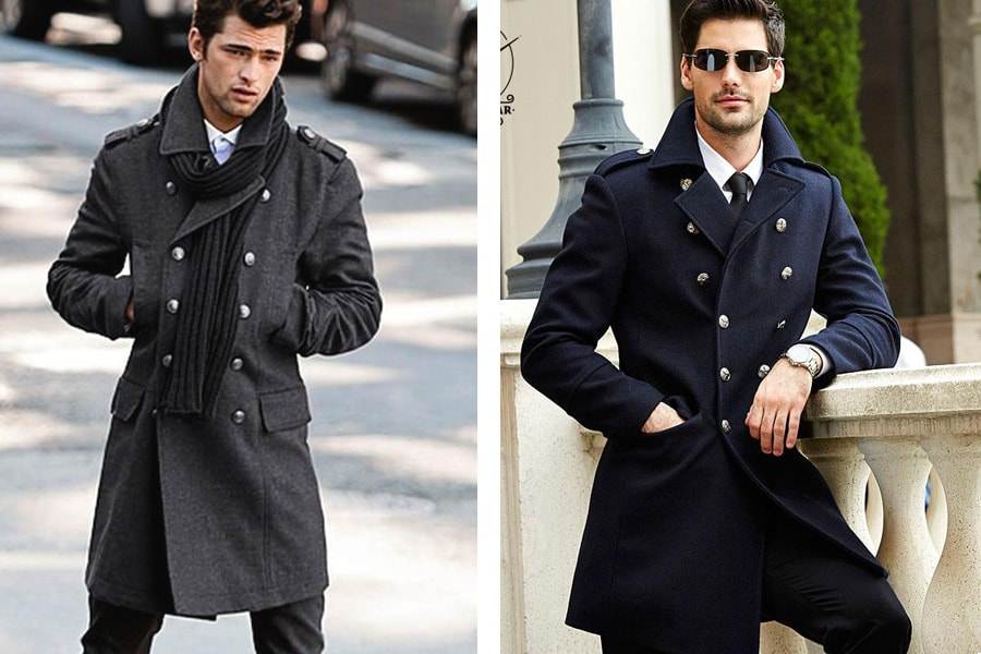 С чем носить мужское пальто